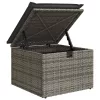  4 részes szürke polyrattan kerti ülőgarnitúra párnákkal
