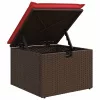  6 részes barna polyrattan kerti ülőgarnitúra párnával