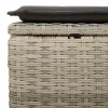  5 részes világosszürke polyrattan kerti ülőgarnitúra párnákkal