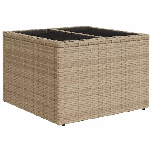  6 részes bézs polyrattan kerti ülőgarnitúra párnával