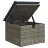  6 részes szürke polyrattan kerti ülőgarnitúra párnákkal