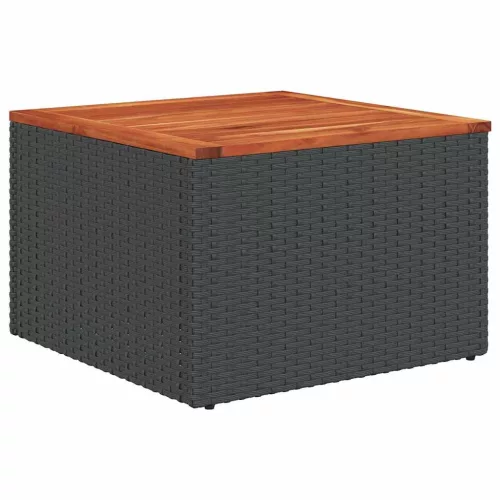  6 részes fekete polyrattan kerti ülőgarnitúra párnákkal
