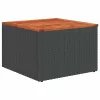  9 részes fekete polyrattan kerti ülőgarnitúra párnákkal