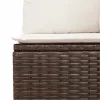  8 részes barna polyrattan kerti ülőgarnitúra párnákkal
