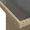  6 részes bézs polyrattan kerti ülőgarnitúra párnával