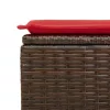  6 részes barna polyrattan akácfa kerti ülőgarnitúra párnával