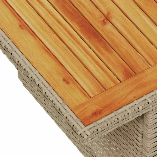  6 részes bézs polyrattan kerti ülőgarnitúra párnával