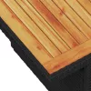  7 részes fekete polyrattan kerti ülőgarnitúra párnával