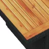  7 részes fekete polyrattan kerti ülőgarnitúra párnával