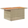  10 részes bézs polyrattan kerti ülőgarnitúra párnával