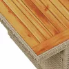  10 részes bézs polyrattan kerti ülőgarnitúra párnával