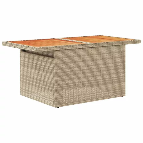  9 részes bézs polyrattan kerti ülőgarnitúra párnákkal