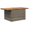  7 részes szürke polyrattan kerti ülőgarnitúra párnákkal