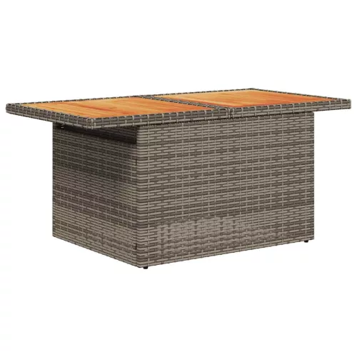  7 részes szürke polyrattan kerti ülőgarnitúra párnákkal