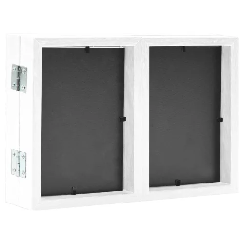  fehér háromszárnyas fényképkeret 28x18 cm + 2x(13x18 cm)