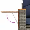  6 részes szürke polyrattan kerti ülőgarnitúra párnákkal