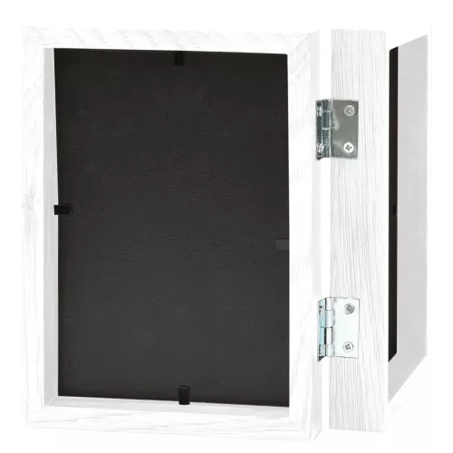  fehér kétszárnyas fényképkeretszett 2 x (13 x 15 cm)