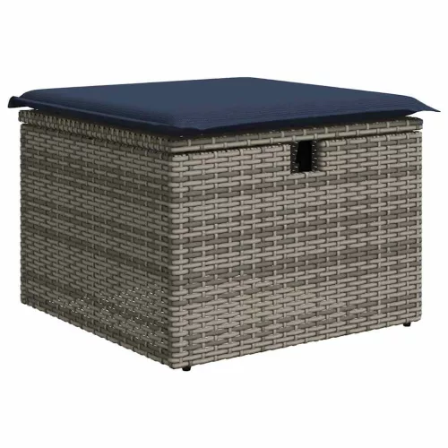 8 részes barna polyrattan akácfa kerti ülőgarnitúra párnákkal