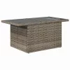  8 részes barna polyrattan akácfa kerti ülőgarnitúra párnákkal