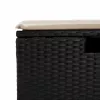  8 részes fekete polyrattan kerti ülőgarnitúra párnákkal