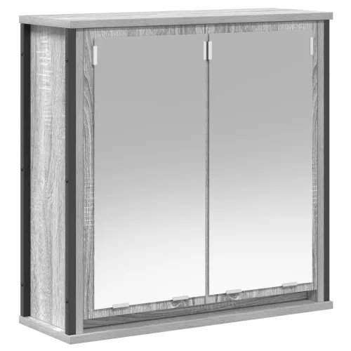  5 darabos fürdőszobabútor szett szürke sonoma megerősített fából