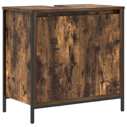  3 részes fürdőszoba bútor szett füstös tölgy színben - Mérnöki fa