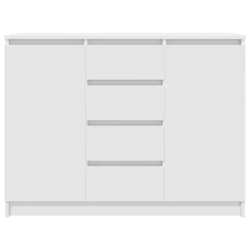  fehér szerelt fa tálalószekrény fiókos 100,5x35x76 cm