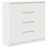  fehér szerelt fa tálalószekrény fiókos 100,5x35x98,5 cm