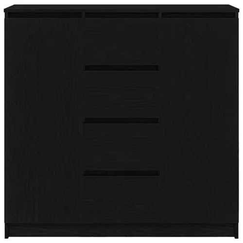  fekete tölgy szerelt fa tálalószekrény fiókos 100,5x35x98,5 cm