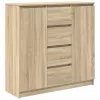  sonoma tölgy szerelt fa tálalószekrény fiókos 100,5x35x98,5 cm