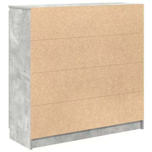  betonszürke szerelt fa tálalószekrény fiókos 100,5x35x98,5 cm