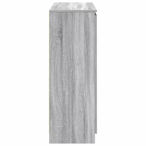  szürke sonoma szerelt fa tálalószekrény fiókos 100,5x35x98,5 cm