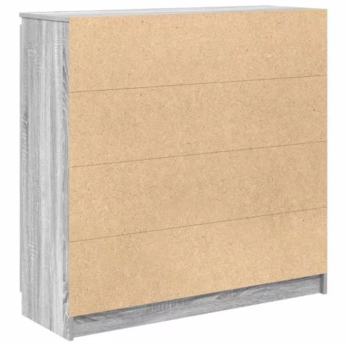  szürke sonoma szerelt fa tálalószekrény fiókos 100,5x35x98,5 cm