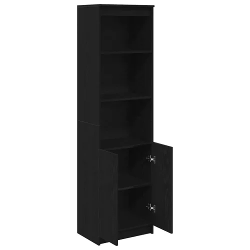  fekete tölgy szerelt fa magasszekrény 50x35x180 cm