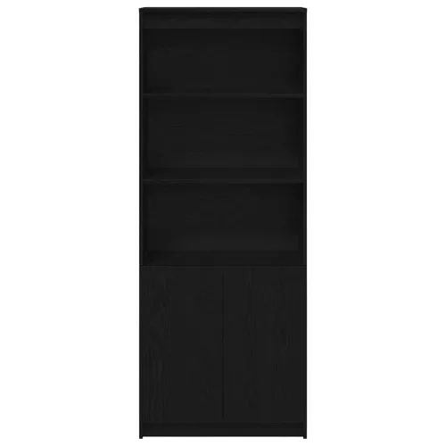  fekete tölgy szerelt fa magasszekrény 70 x 35 x 180 cm