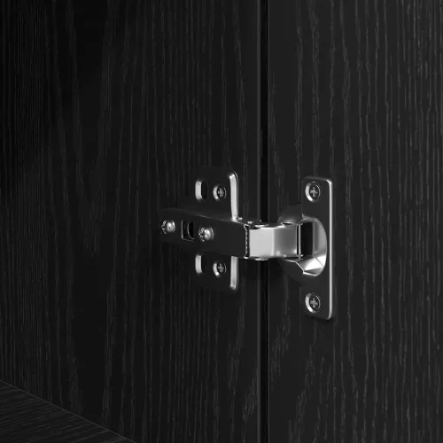  fekete tölgy szerelt fa magasszekrény 70 x 35 x 180 cm