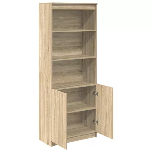  sonoma tölgy színű szerelt fa magasszekrény 70 x 35 x 180