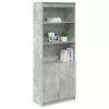  betonszürke szerelt fa magasszekrény 70 x 35 x 180