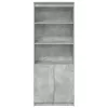  betonszürke szerelt fa magasszekrény 70 x 35 x 180
