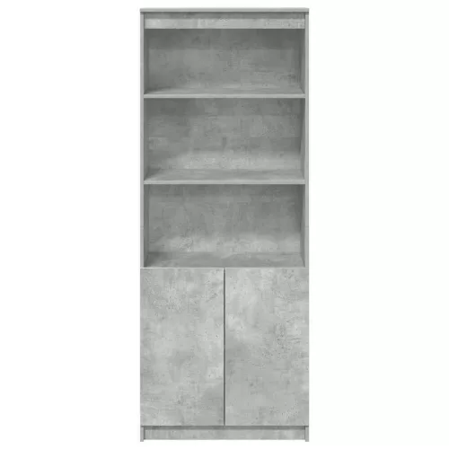  betonszürke szerelt fa magasszekrény 70 x 35 x 180