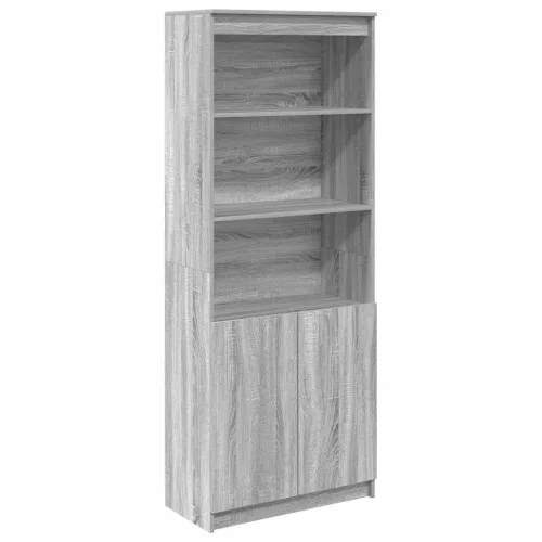  szürke sonoma színű szerelt fa magasszekrény 70 x 35 x 180