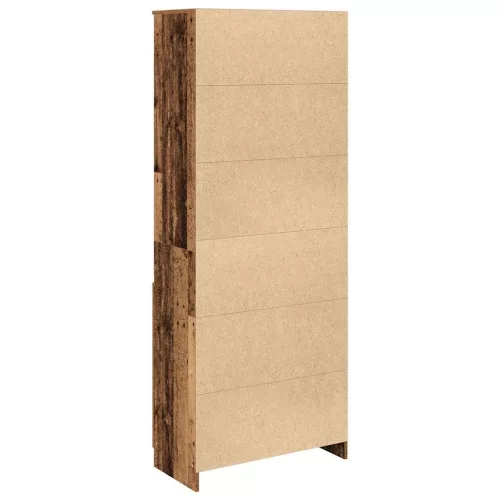  antik fa színű szerelt fa magasszekrény 70 x 35 x 180