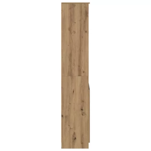  kézműves tölgy színű szerelt fa magasszekrény 70 x 35 x 180