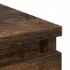  füstös tölgy színű szerelt fa tálalószekrény 80x35x99 cm