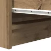  kézműves tölgy színű szerelt fa tálalószekrény 80x35x99 cm