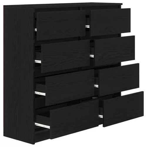  fekete tölgy szerelt fa tálalószekrény 100x35x99 cm