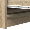  sonoma tölgy színű szerelt fa tálalóasztal 100x35x99 cm