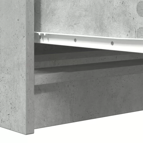  betonszürke szerelt fa tálalószekrény 100x35x76 cm