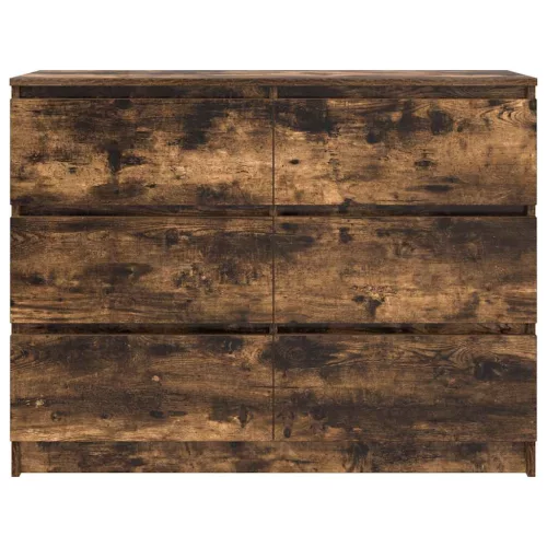  sonoma tölgy színű szerelt fa tálalószekrény 100x35x76 cm