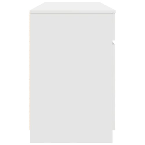  Asztal Fehér 140x49x76 cm Szerelt fa